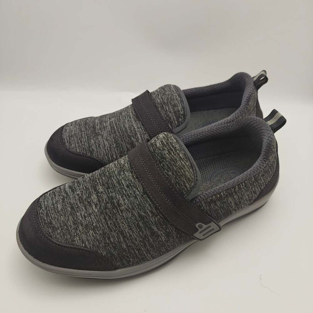 Orthofeet 822 Women's Size 8 B Grey Comfort Orthopedic Slip On Walking Shoes